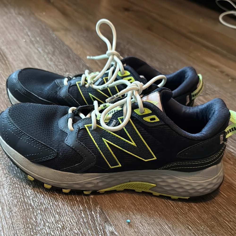 New Balance Navy and Neon Yellow Athletic Shoes
